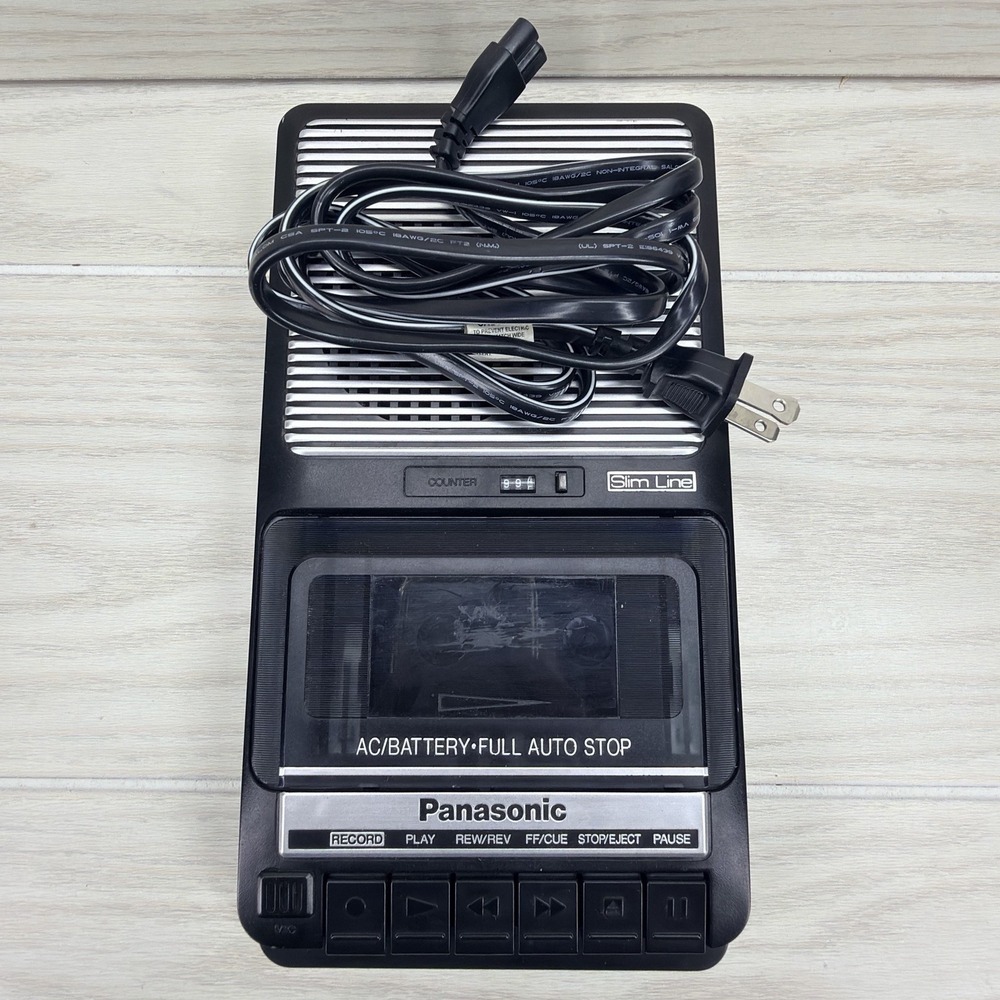 Panasonic RQ-2102 Slim Line Cassette Recorder Player Vintage Tested Works Cord